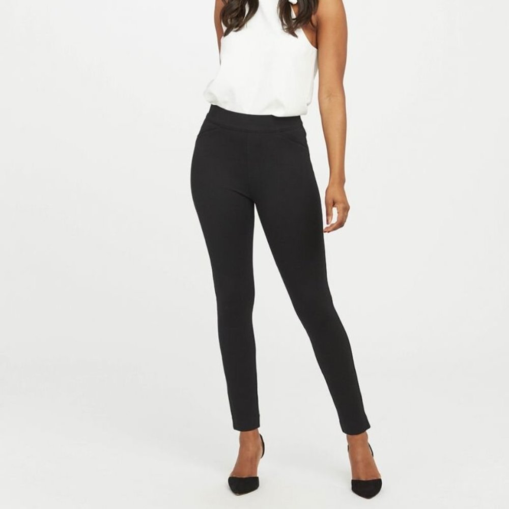 Spanx The Perfect Pant, Ankle Back Seam Skinny, Classic Black / Tall / L / EUC
